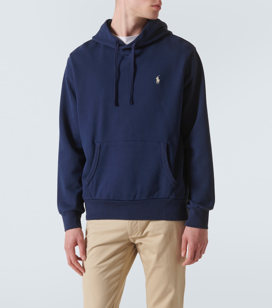 Хлопковый худи с логотипом Polo Ralph Lauren, Cruise Navy — фото 3