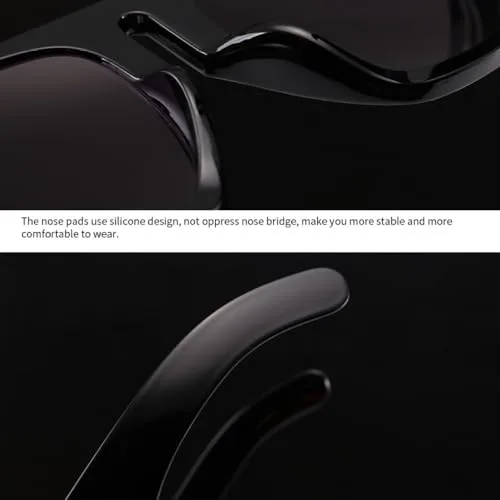 

Солнцезащитные очки 2026 года для женщин, большие очки для женщин и мужчин, черные, с широкой оправой, в стиле ретро, ​​защита от УФ-излучения UV400 MTZJH, Black Blue