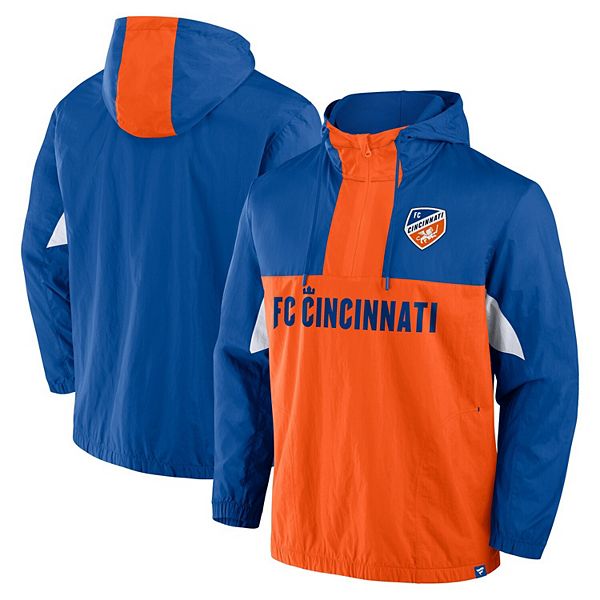 

Мужская толстовка royal fc cincinnati free kick с молнией на четверть Fanatics