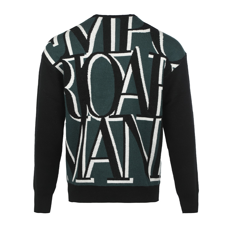 EMPORIO ARMANI Свитер мужской зеленый Crew Neck Moderate Others — фото 4