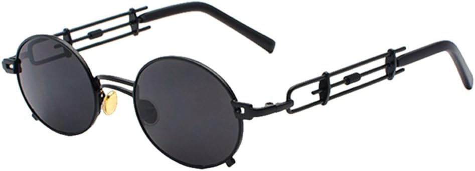 

Солнцезащитные очки MUTYNE в стиле ретро стимпанк для мужчин, круглые, винтажные, с металлической оправой, золотисто-черные, овальные, для женщин, красные, мужские, Full Black