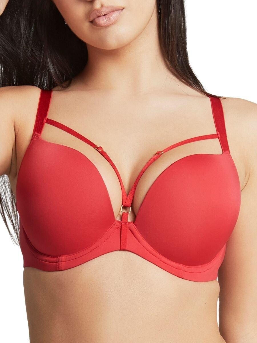 

Формованный бюстгальтер с глубоким вырезом Faith Amour Panache, красный