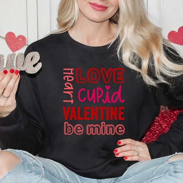 

Свитшот Valentine's Words Simply Sage Market, Midnight