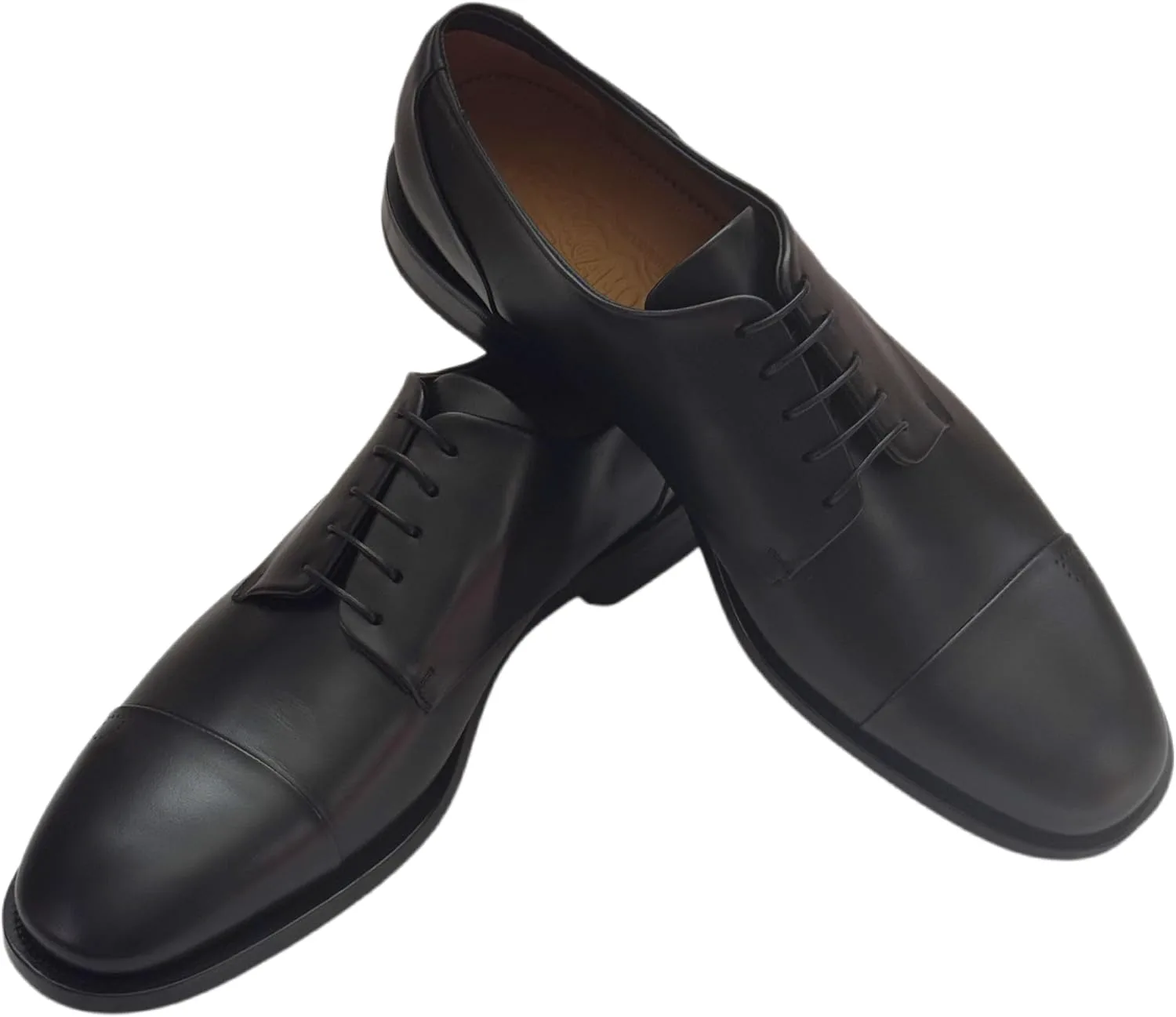 Мужские классические туфли Salvatore Ferragamo Gavino (D/Medium) с черным носком из кожи, дерби оксфорд, формальные и повседневные — фото 4