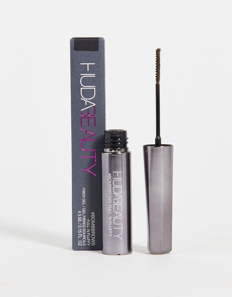 

Huda Beauty #BOMBBROWS Гель для бровей Full ‘n Fluffy Fiber, 08 - Soft Black