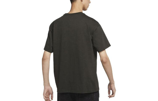 Футболка Nike Logo Printing Casual Round Neck Short Sleeve Red Green, зеленый — фото 2