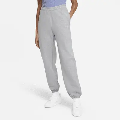 

Брюки Nike Solo Swoosh, серый/белый