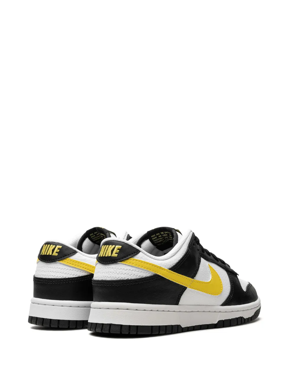 Кроссовки Dunk Low Black/Opti Yellow Nike, белый — фото 3