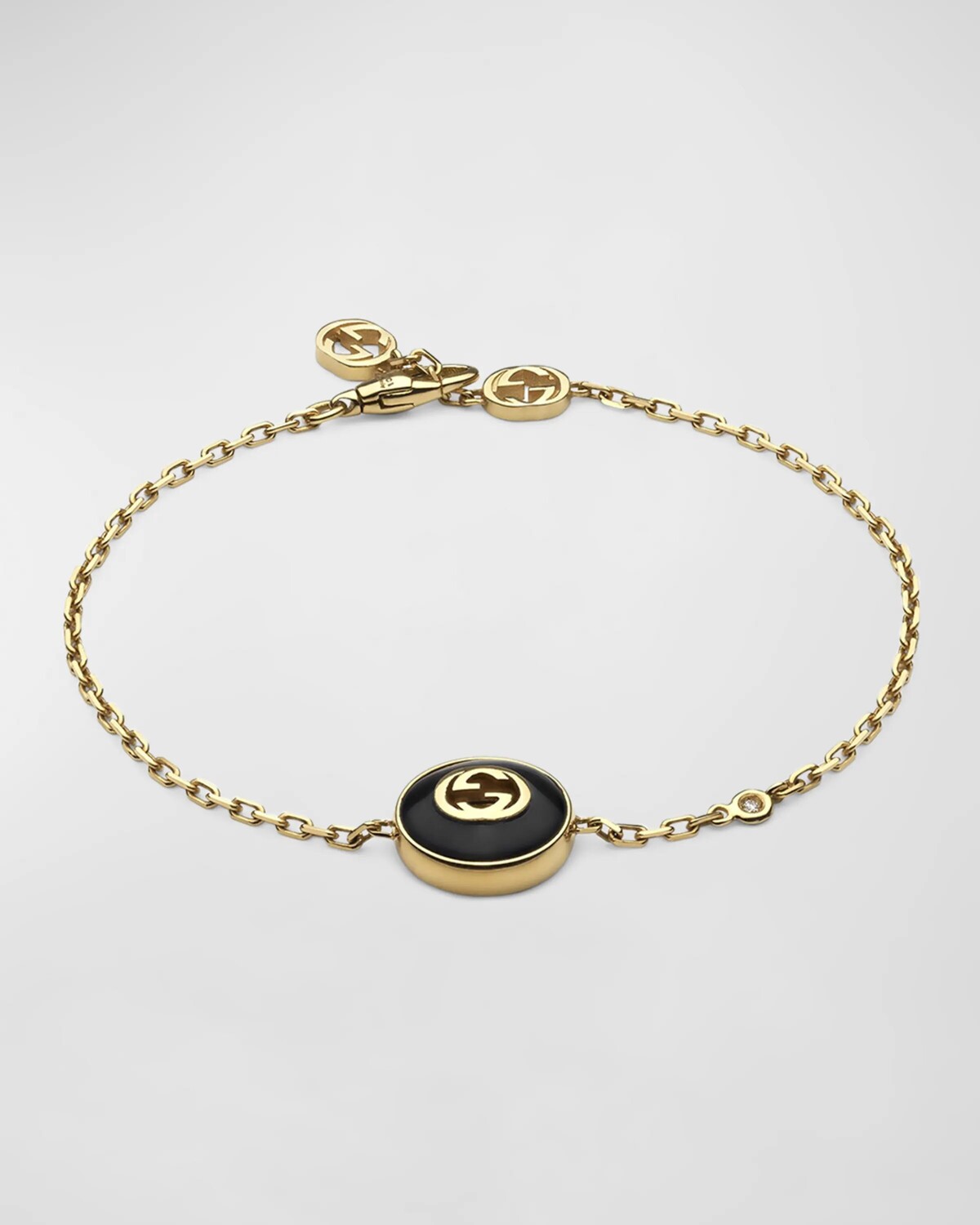 

Браслет Interlocking G из оникса с бриллиантом Gucci