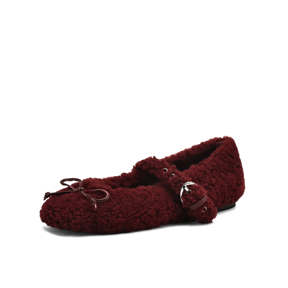 Туфли Мэри Джейн на плоской подошве женские Rosa Bianca, Burgundy
