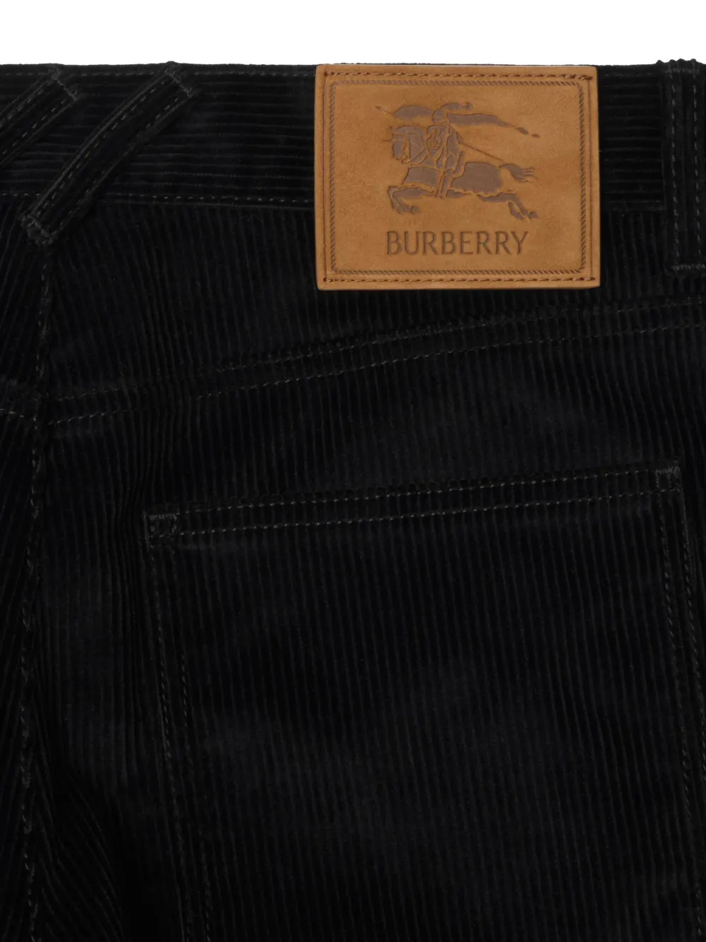 Брюки вельветовые BURBERRY для конного спорта, черные — фото 4