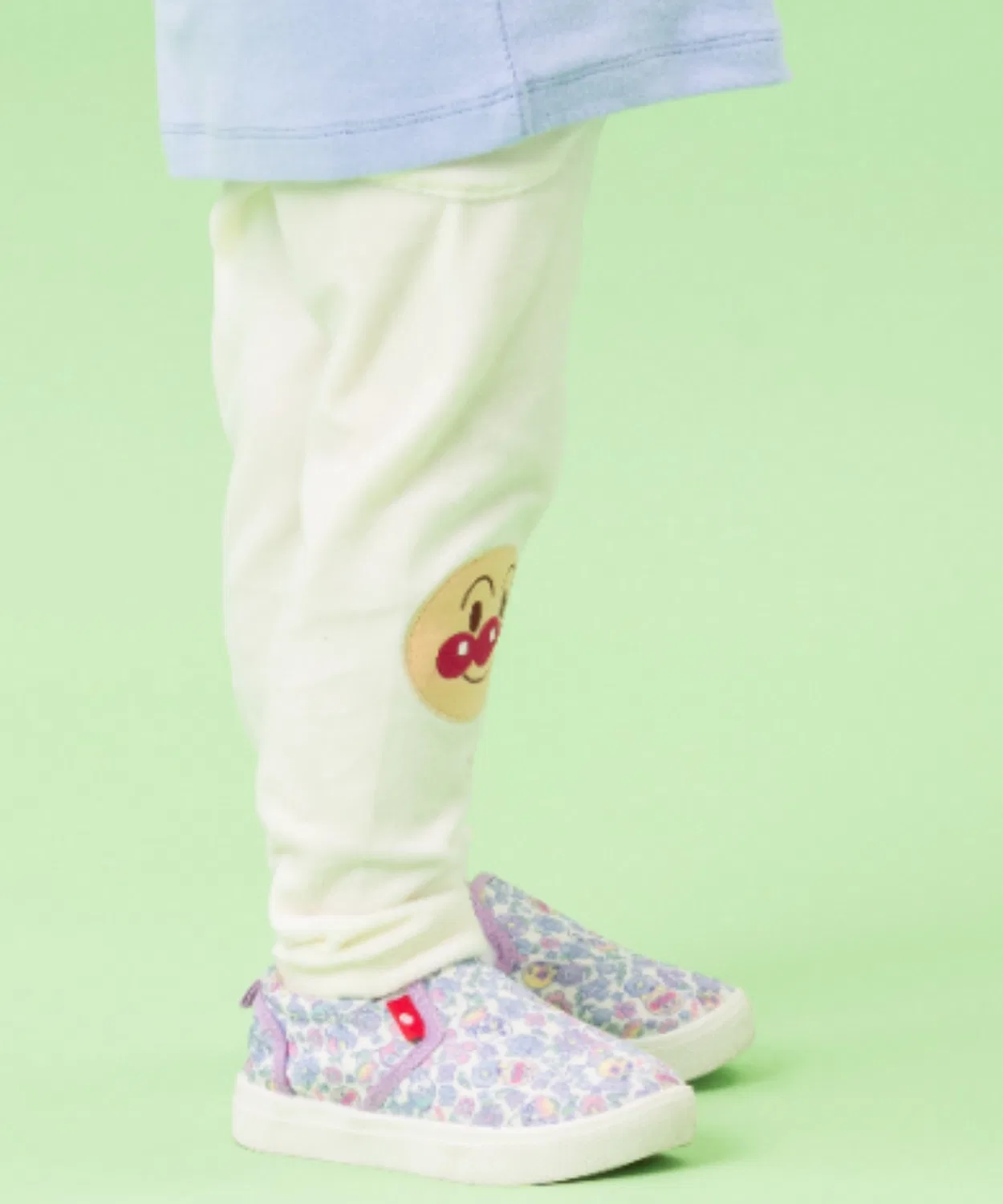 Леггинсы велюровые с аппликацией Anpanman Kids Collection офф-белый — фото 3