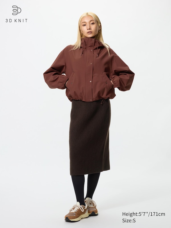 

Бесшовная юбка 3D knit Soufflé Uniqlo, 38 dark brown