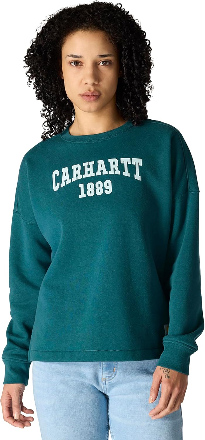 

Carhartt женская свободная толстовка Midweight Graphic, Greenstone