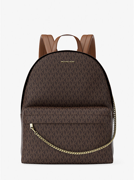 

Большой рюкзак с фирменным логотипом Slater Michael Kors, коричневый
