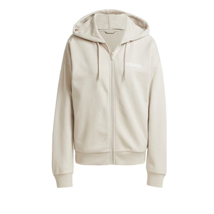 Спортивная толстовка с капюшоном на молнии ADIDAS SPORTSWEAR Essentials, Cream — фото 3