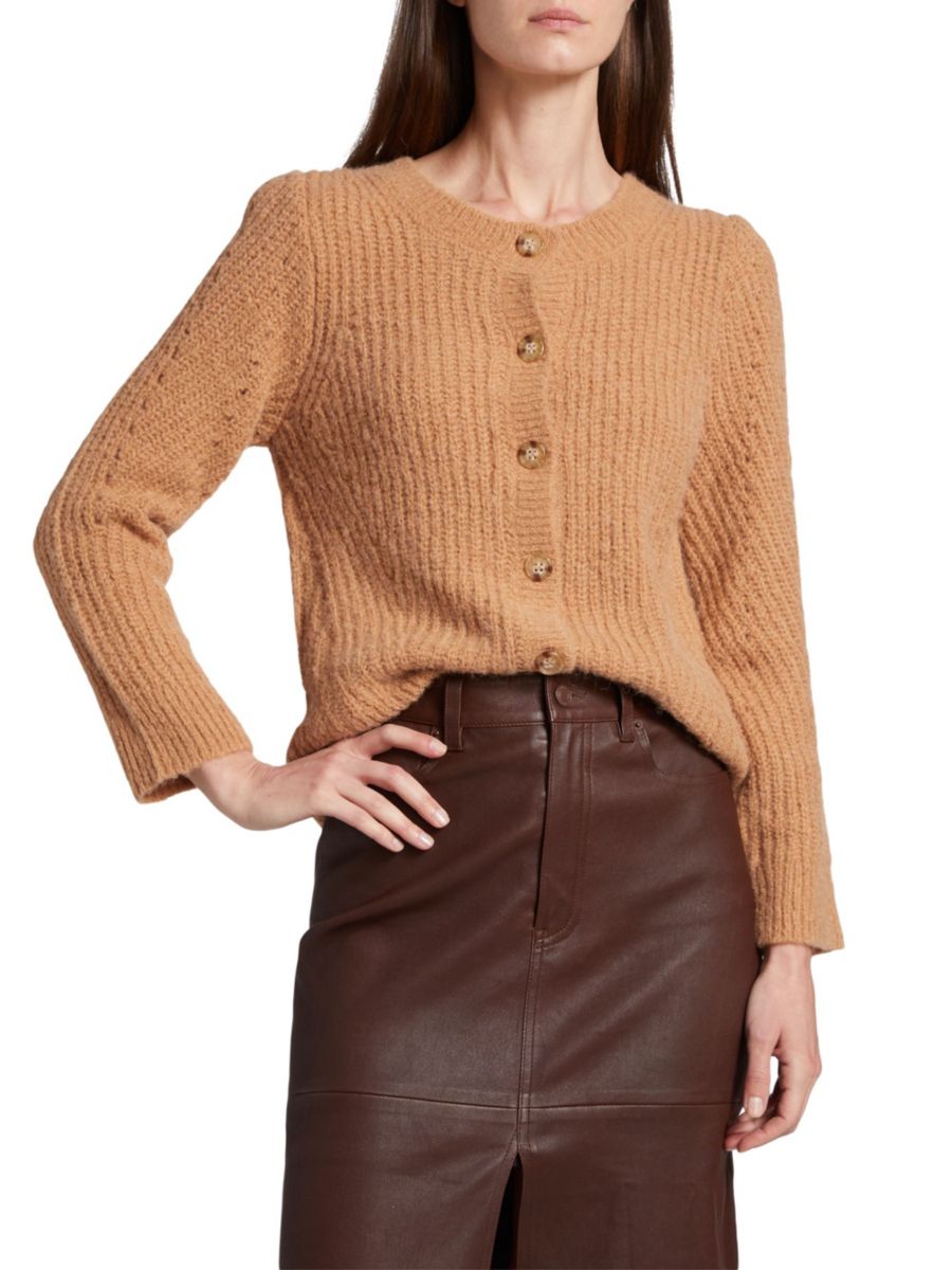 

Кардиган Cosmo из смеси альпаки и шерсти Derek Lam 10 Crosby, кэмел