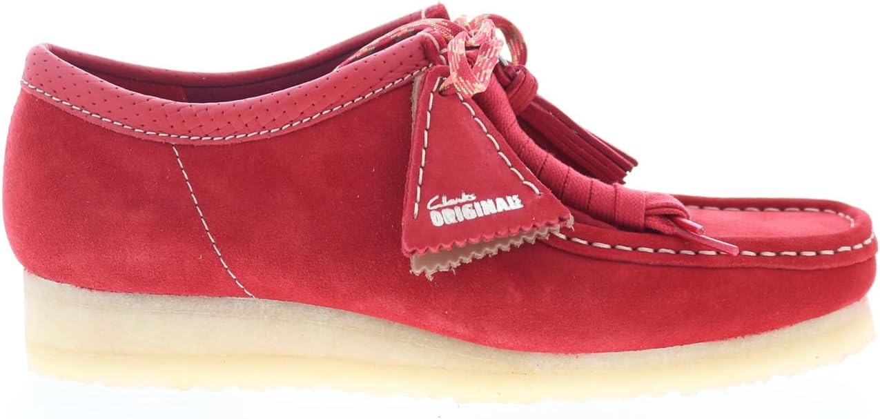 Мужские кроссовки Wallabee от Clarks, красный — фото 2