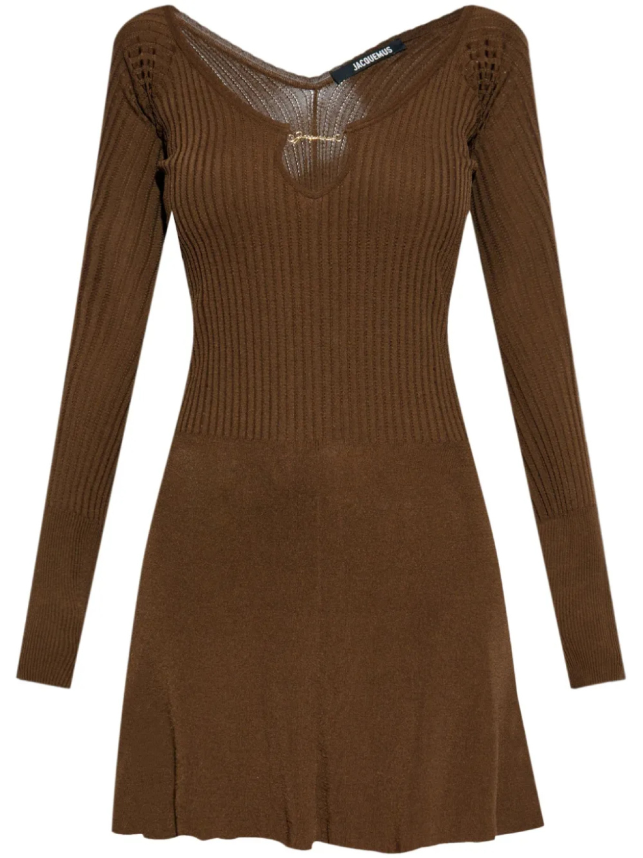 

Jacquemus La Robe мини-платье в рубчик, коричневый