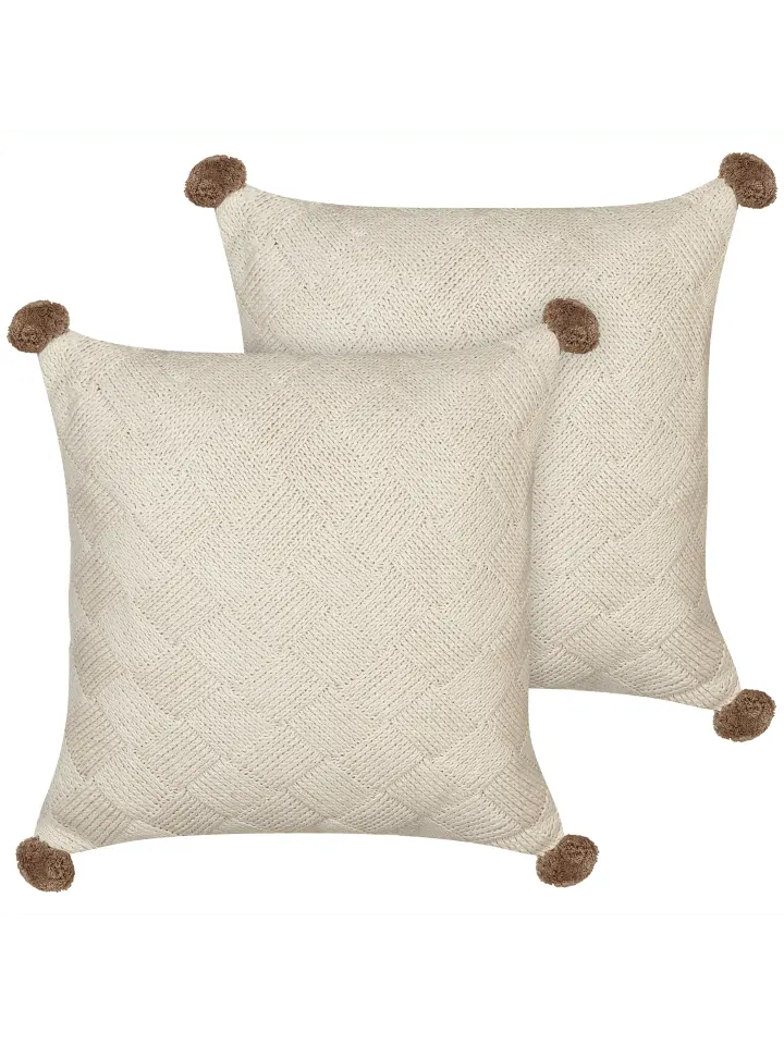 

Декоративная подушка Beliani 2er Set Deko OBERONIA, цвет beige/braun