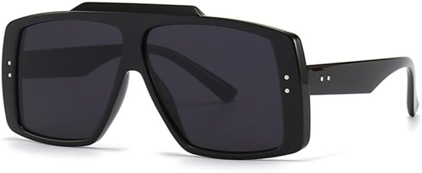 

Солнцезащитные очки неправильной формы для женщин, большие солнцезащитные очки для женщин в винтажном стиле с заклепками и градиентным переходом цвета HDUBFY, Black Black