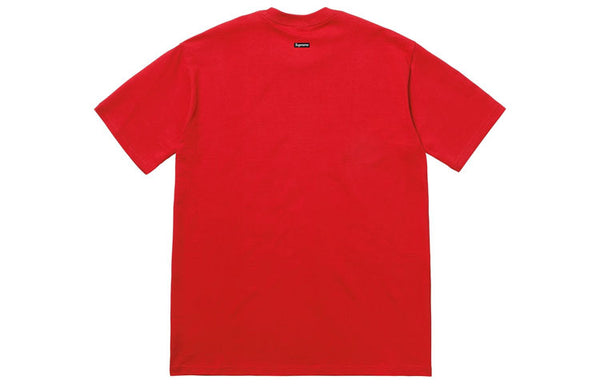 Футболка fw18 marvin gaye tee red character printing short sleeve Supreme, красный — фото 2