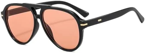 

Солнцезащитные очки в стиле ретро овальной формы 2027 года для женщин и мужчин, винтажная оправа с двойной перемычкой, защита от ультрафиолета UV400 MTZJH, 3