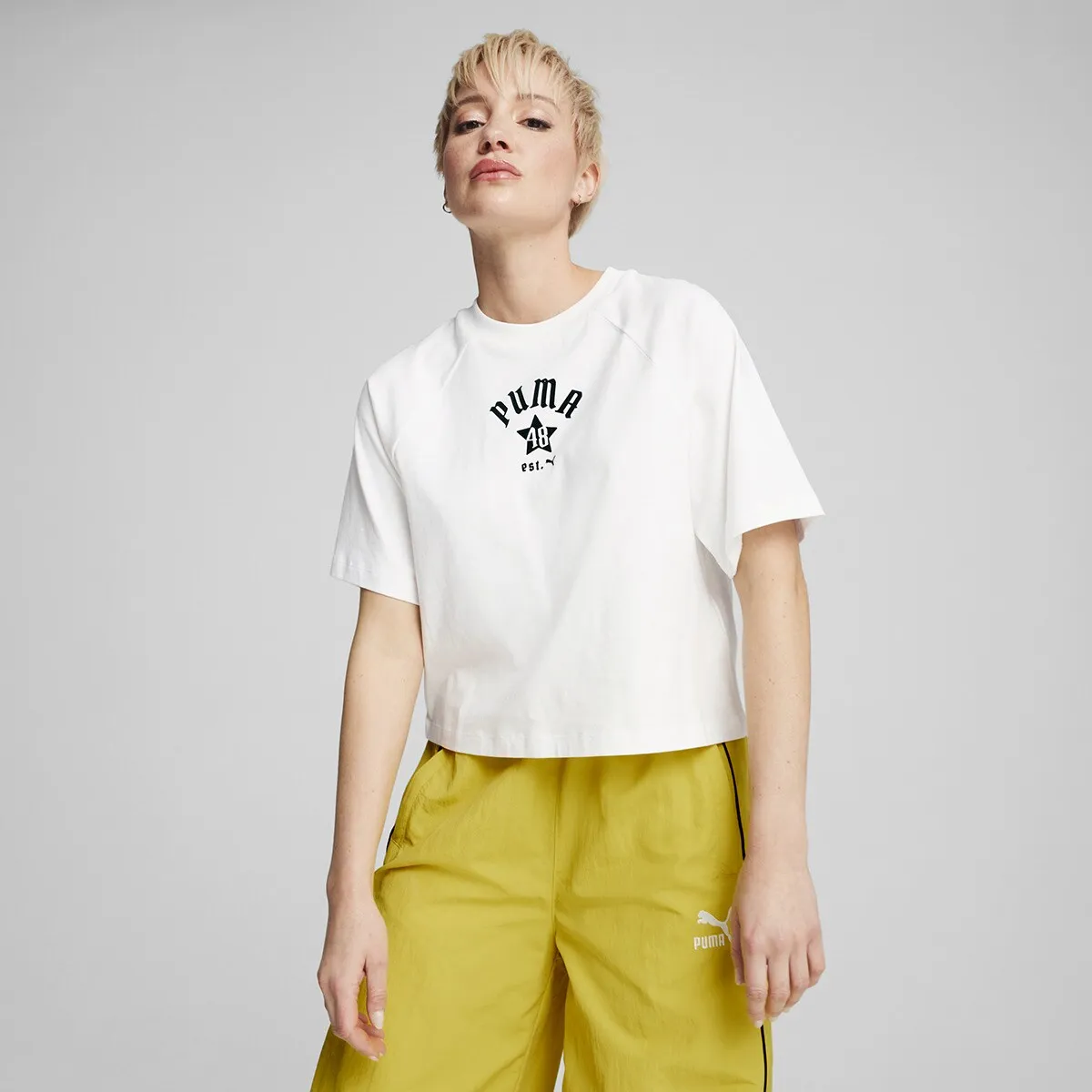 

Женская классика Play.Paris футболка. Расслабленная футболка Puma, белый