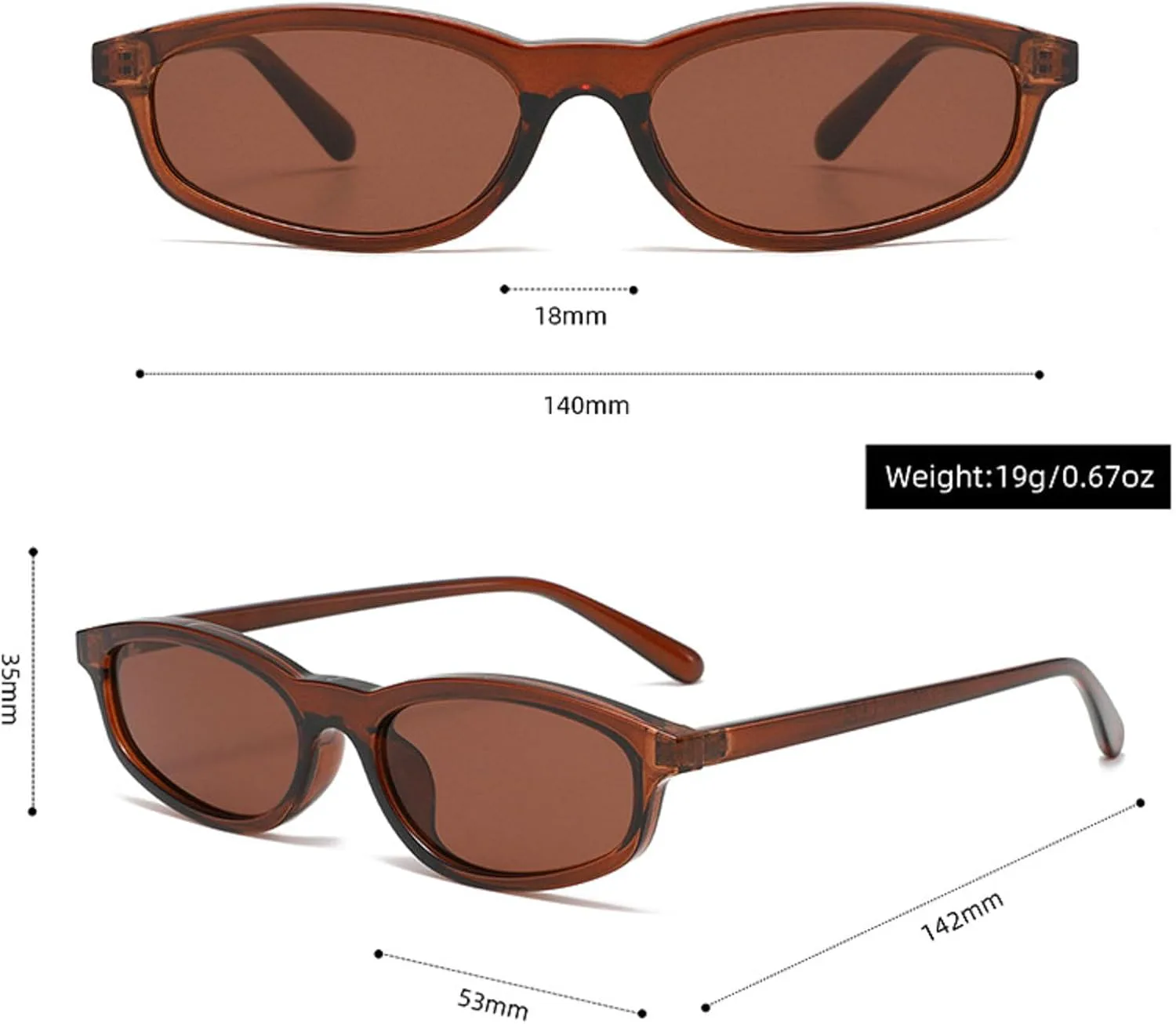 

Женские солнцезащитные очки «кошачий глаз» в маленькой оправе, овальные солнцезащитные очки, винтажные очки, модные женские солнцезащитные очки 2025 года mincl, Black