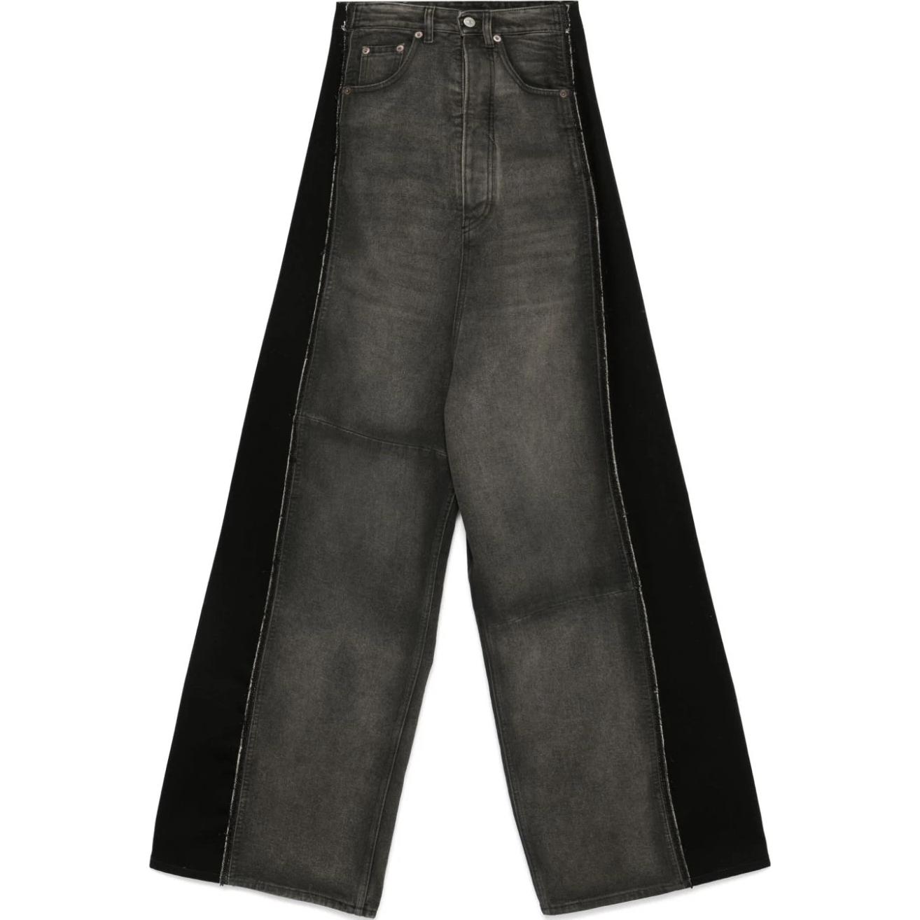 Широкие джинсы MM6 Maison Margiela черные — фото 2