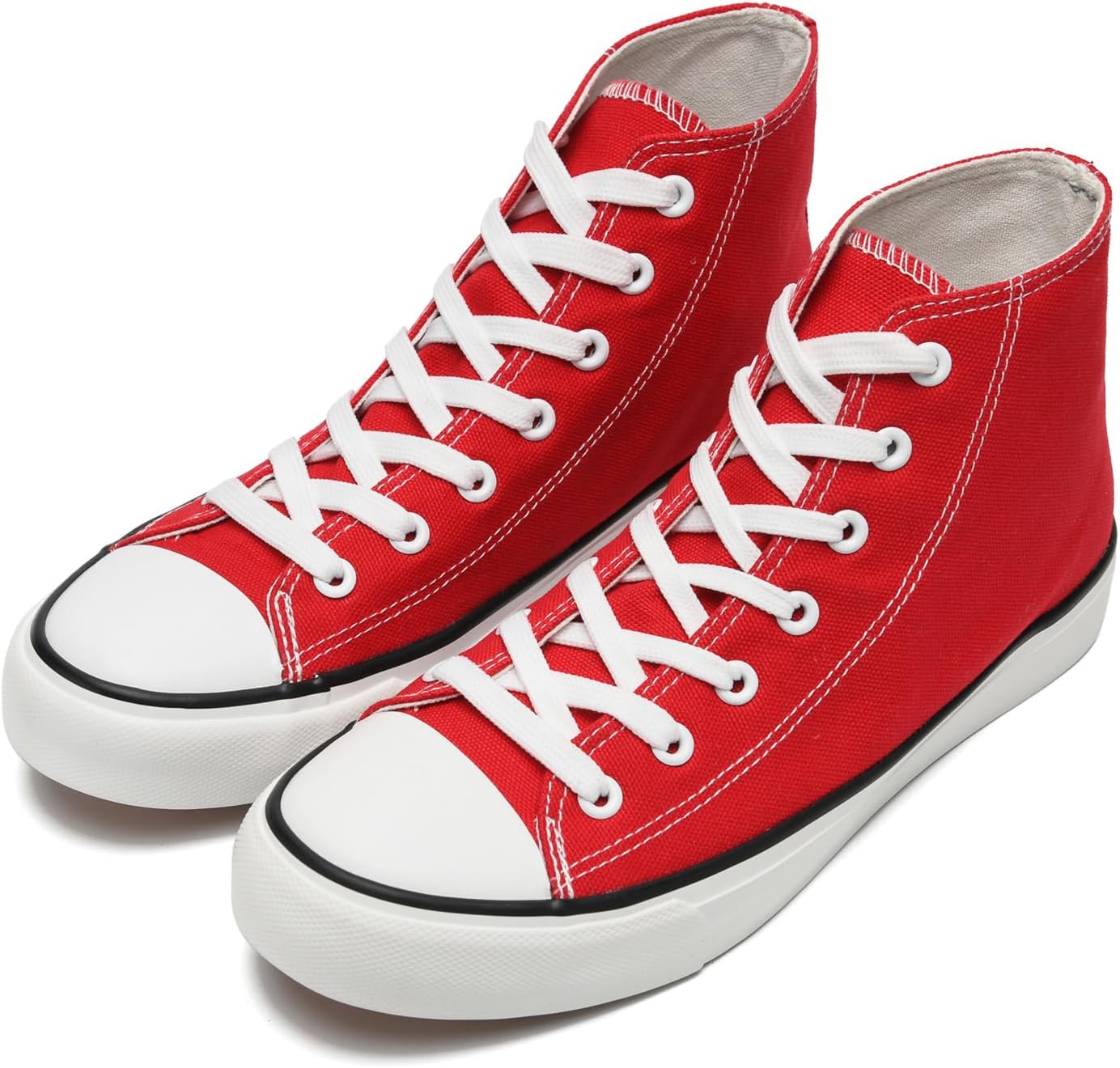 

Кеды на канве rosyclo для женщин и мужчин, высокие кроссовки на шнуровке, модные, удобные, классические повседневные теннисные и прогулочные обувь для женщин, красный