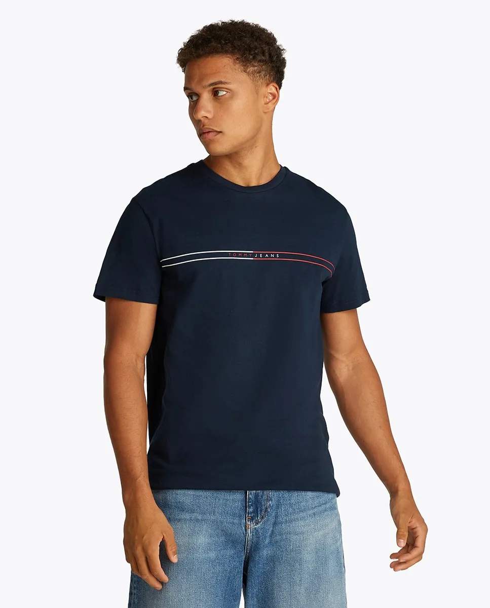 

Футболка мужская облегающая с короткими рукавами Tommy Jeans, тёмно-синий