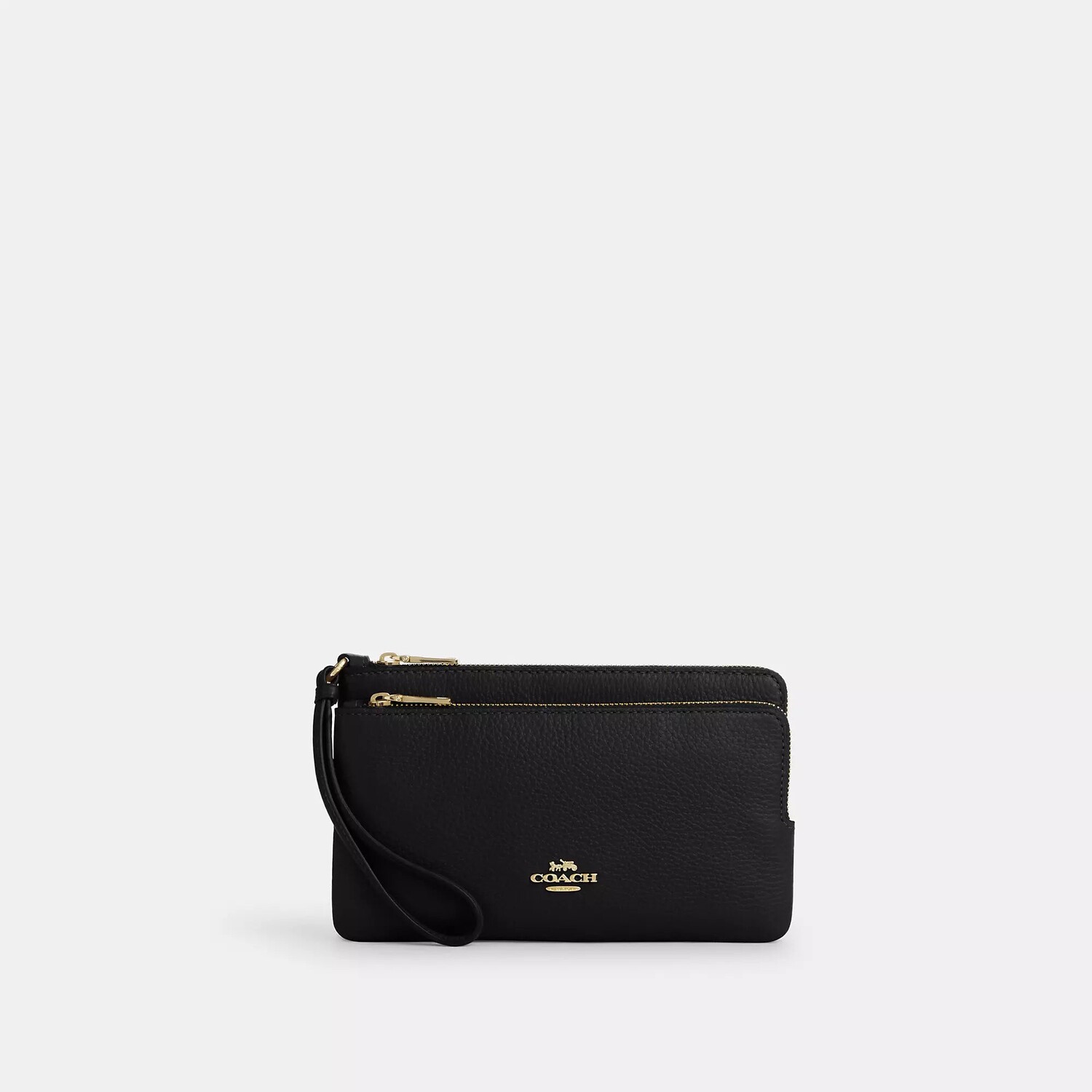 

Кошелек Coach Outlet с двойной молнией, цвет Gold/Black