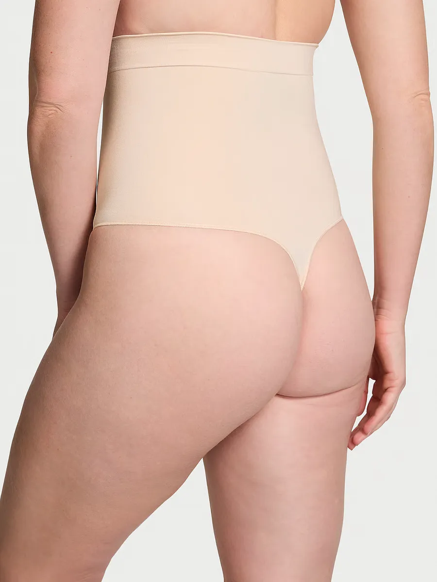 Трусы Victoria'S Secret Seamless Shaping High-Waist Thong, марципан — фото 2