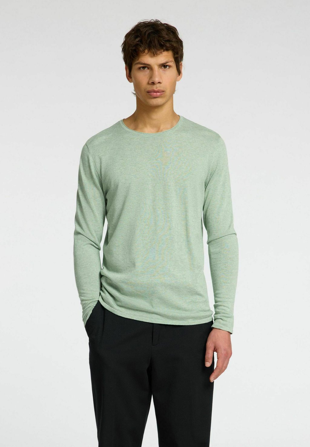 

Свитер ROME CREW NECK B NOOS Selected Homme, светло-зеленый