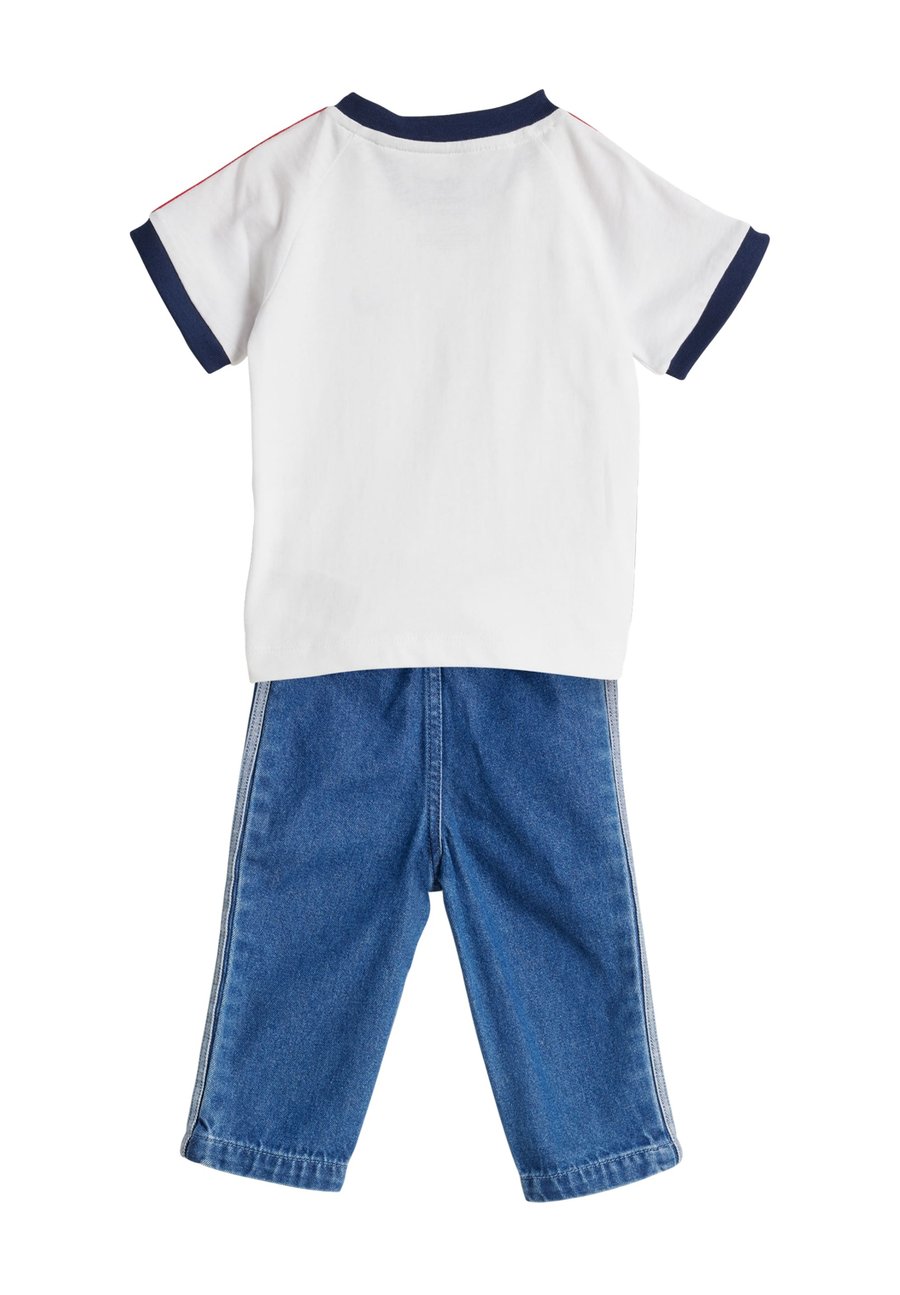 Футболка Adidas Originals DENIM KIDS, Medium Blue Denim White/White — фото 2