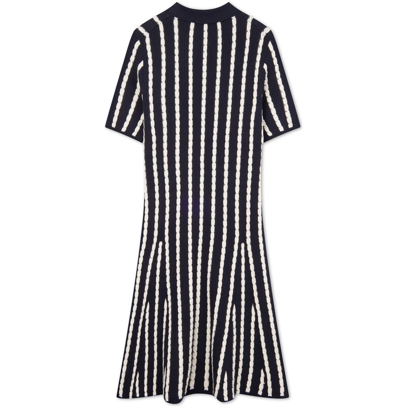 Tommy Hilfiger Женское платье с короткими рукавами и шортами, цвет Black and white stripes 03H — фото 2