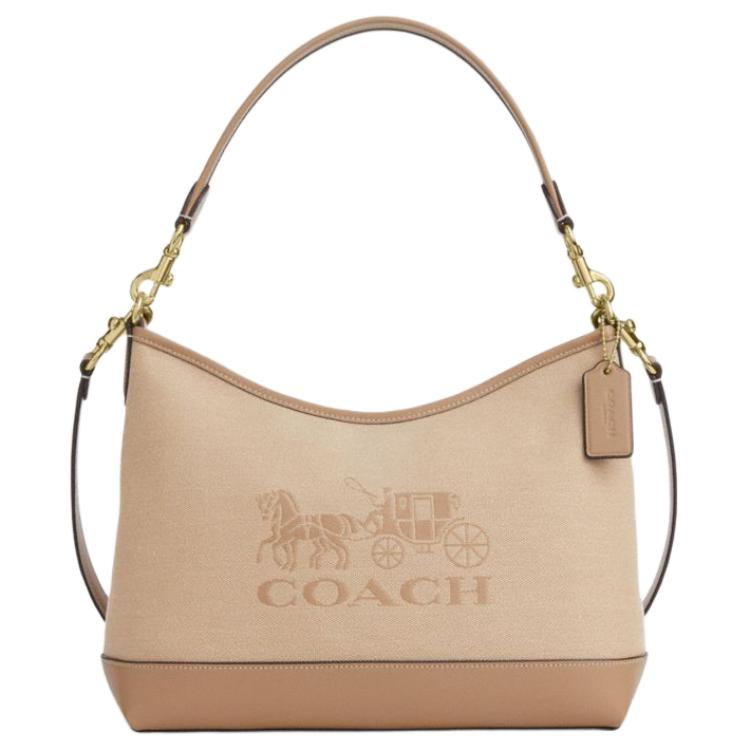 

COACH Лавровая ПВХ сумка через плечо женская светло-желтая
