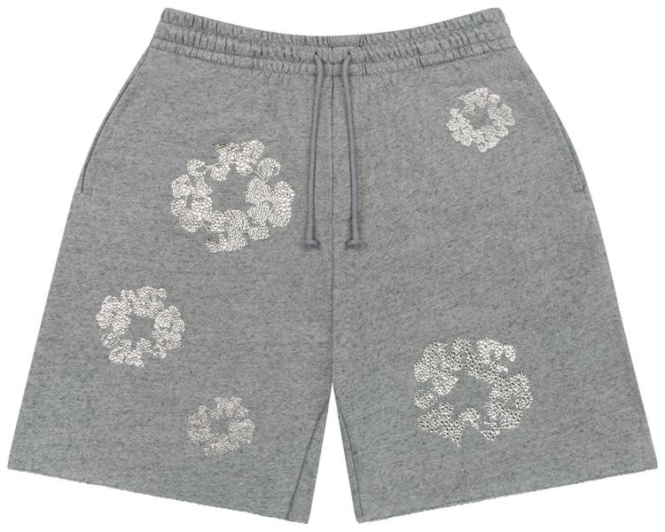 

Джинсовые шорты Denim Tears Cashmere Swarovski Cotton Wreath Shorts, серый