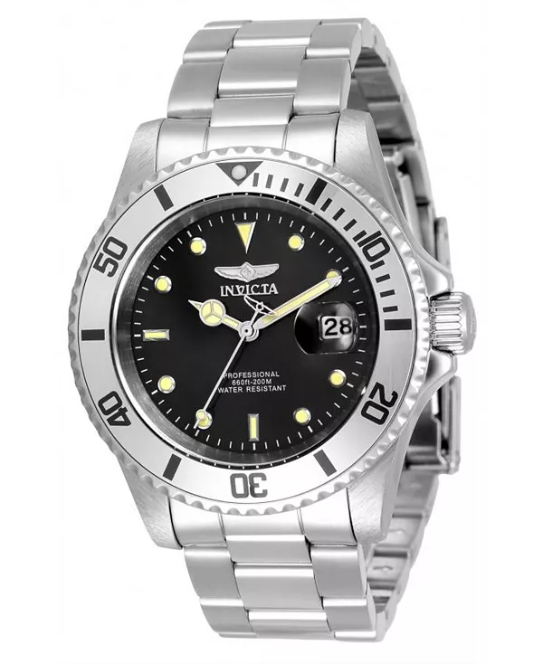 

Мужские кварцевые часы Pro Diver 33943 с тремя стрелками и серым циферблатом Invicta, silver