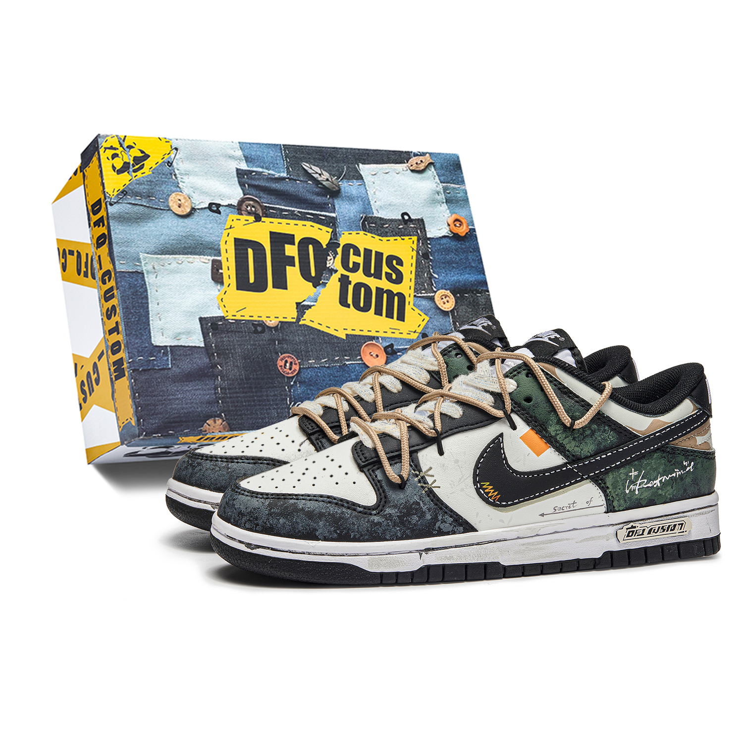 

Nike Кроссовки для скейтбординга dunk timeless forest box устойчивые к истиранию низкие мужские green