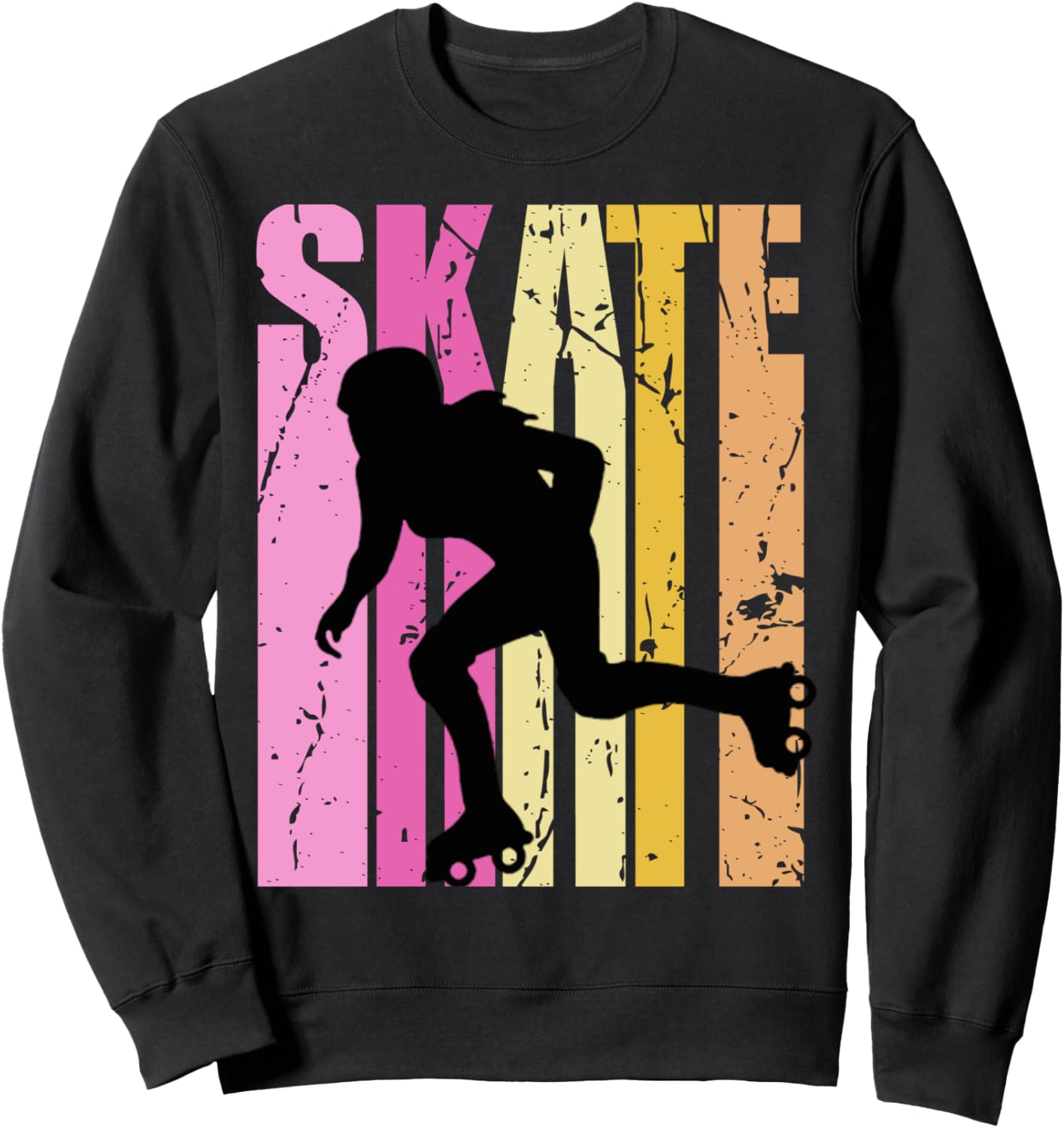 

Винтажная подростковая толстовка с мотивационным принтом на тему роликовых коньков ко дню рождения Lush Roller Skating, черный