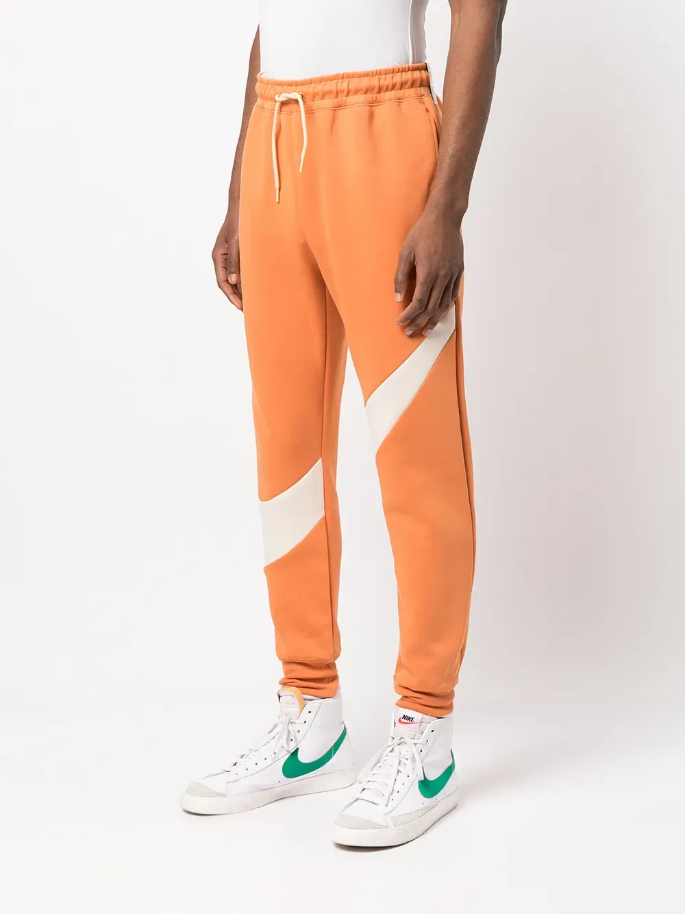 Спортивные брюки из флиса с принтом Swoosh Nike, оранжевый — фото 3