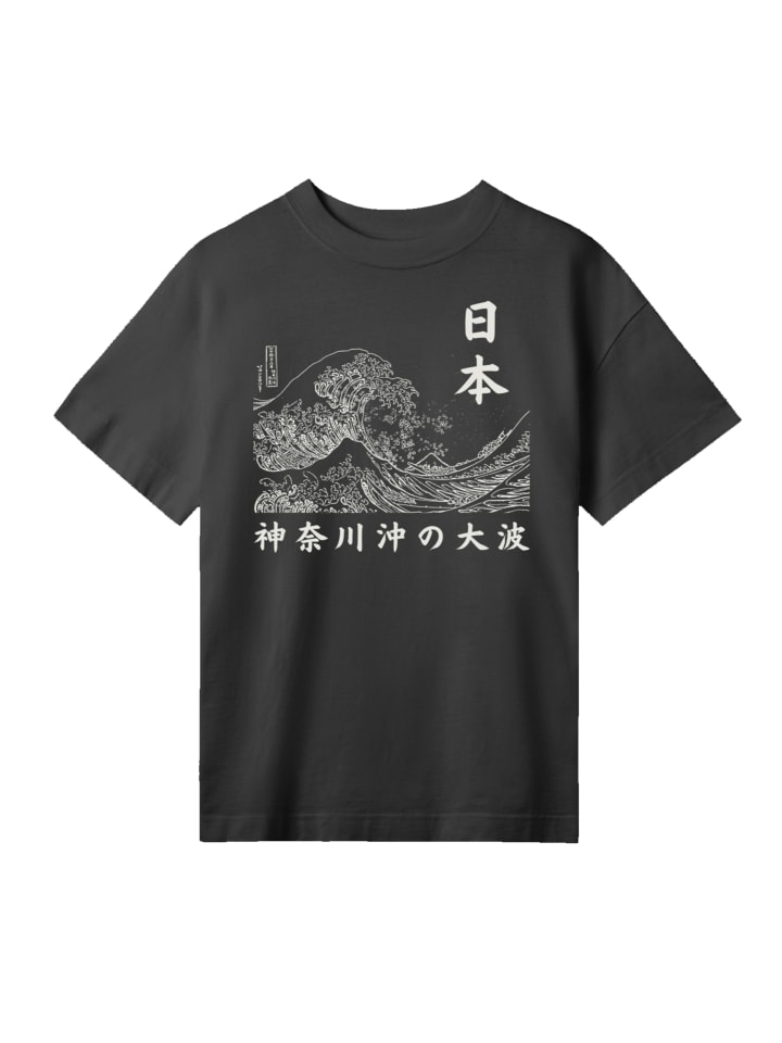 

Футболка F4NT4STIC Oversized T-Shirt Kanagawa Welle Golden Gai, черный
