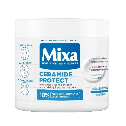 

Увлажняющий защитный крем для лица, рук и тела, 400 мл Mixa, Ceramine Protect