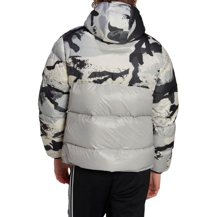 Пуховик мужской DOWN REGEN черный/белый/серый Adidas Originals, черный/белый/серый — фото 3