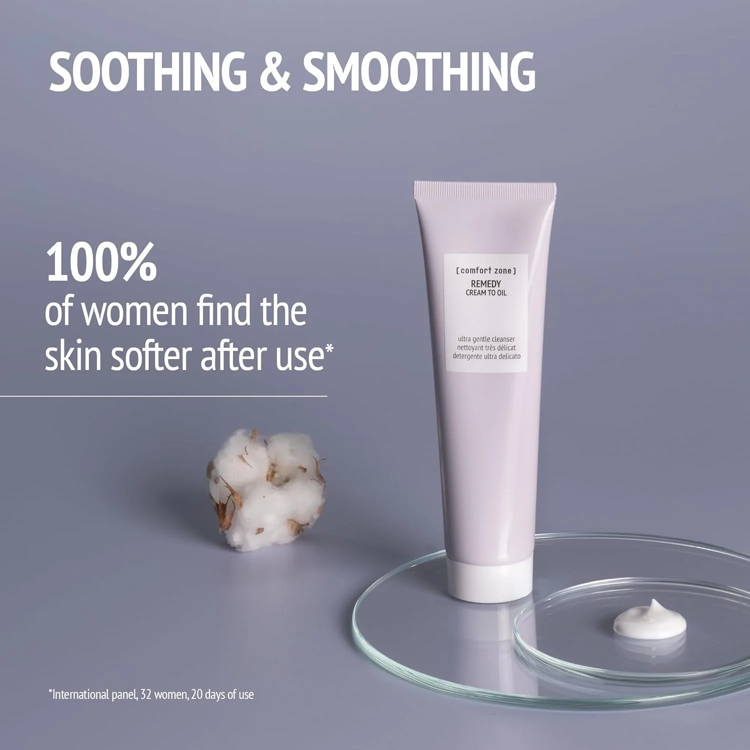 [ comfort zone ] Remedy Soothing Face Cleanser & Cream Duo: крем Defense (30 мл) и очищающее средство Nourishing Cream To Oil Cleanser (150 мл), уход для чувствительной кожи (2 предмета) — фото 4
