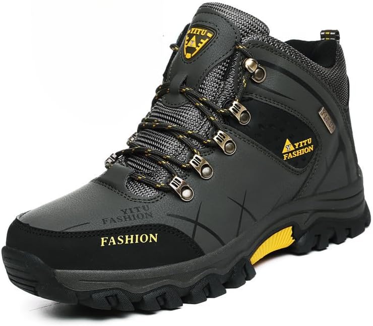 

Мужские зимние ботинки Qacksv, водонепроницаемые, теплые, с меховой подкладкой, противоскользящие, водостойкие, для походов и работы, низкие повседневные легкие походные сапоги для мужчин, зеленый