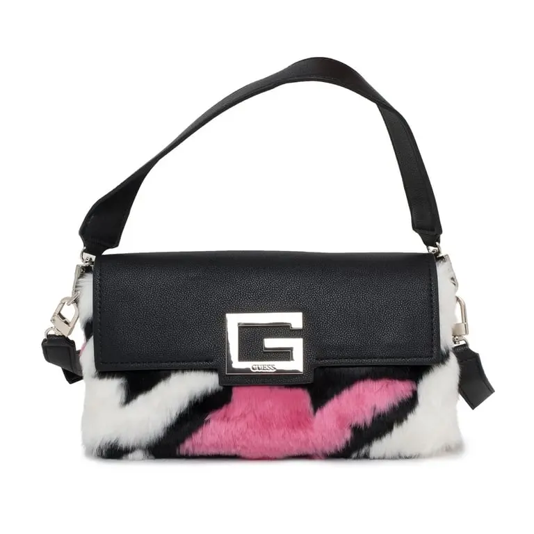 

Сумка кожаная кроссбоди Guess, черный
