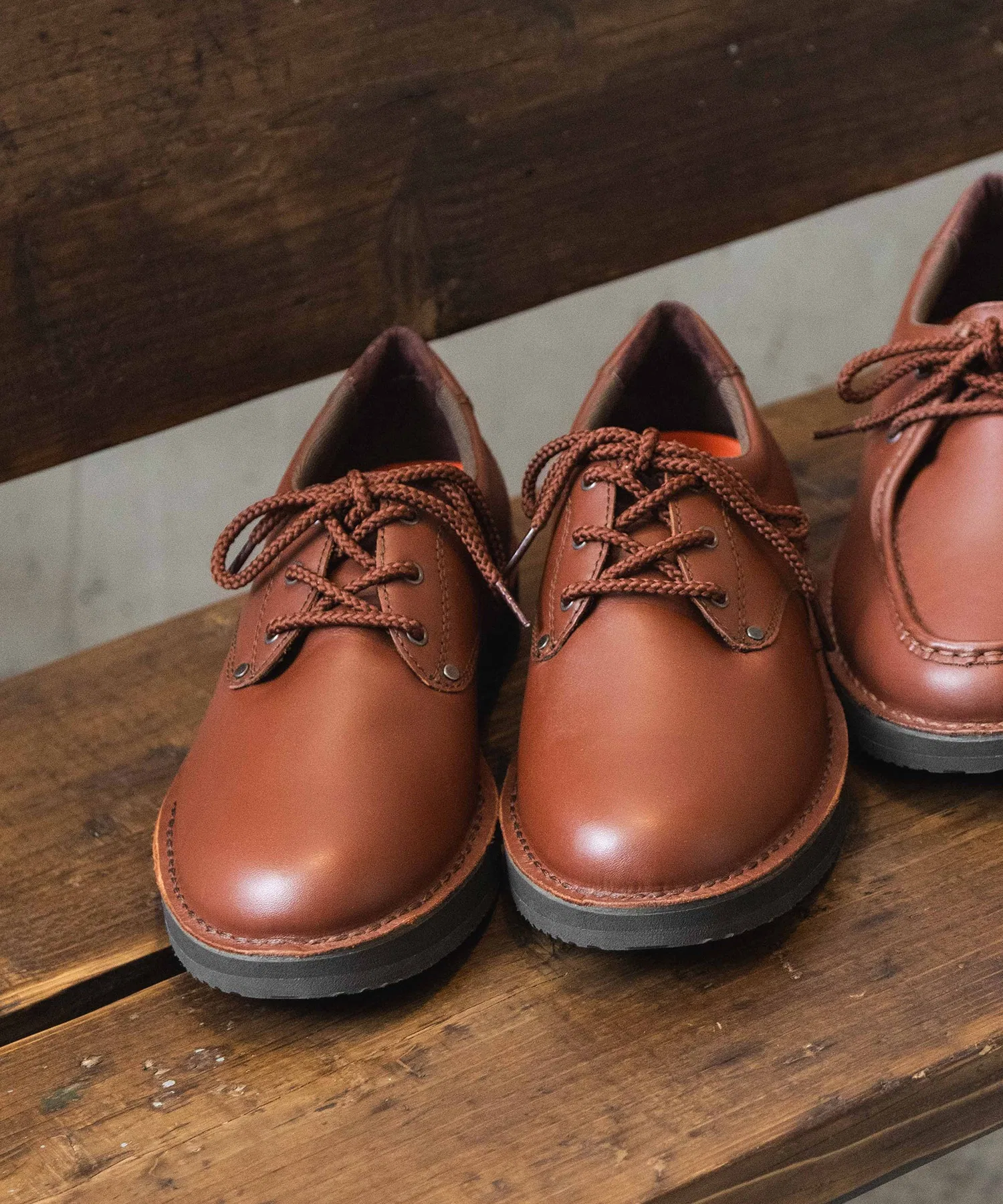 Мужские кожаные туфли Rockport Plain Toe коричневые — фото 2
